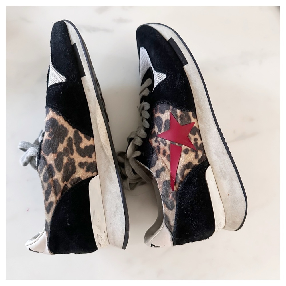 Golden Goose Black and Red Camouflage Sneakers - Picture 6 of 10